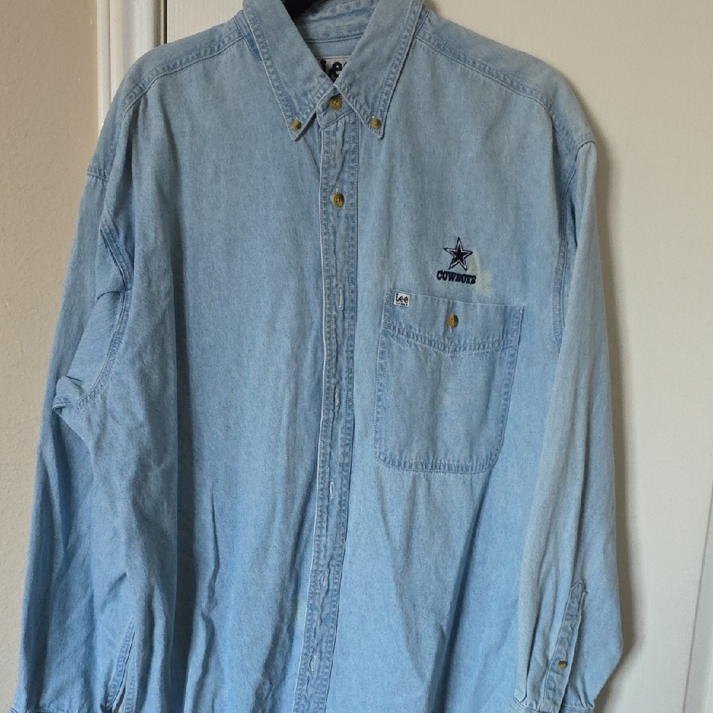 Lee Light Blue Casual Denim Shirt